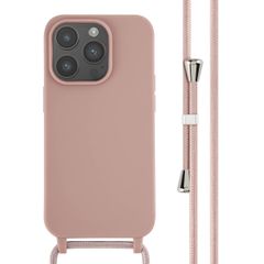 imoshion Silikonhülle mit Band für das iPhone 14 Pro - Sand Pink