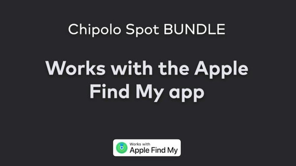 Chipolo Spot Bundle – Bluetooth-Tracker für iOS – 1x Tag & 1x Karte – Schwarz