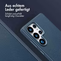 Accezz MagSafe Leather Backcover für das Samsung Galaxy S25 Ultra - Nightfall Blue