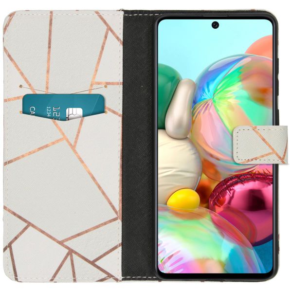 imoshion Design TPU Klapphülle Samsung Galaxy A71 - White Graphic