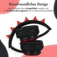 imoshion Kabellose Kinderkopfhörer Dino LED Light - Dezibelbegrenzer - Mit AUX-Kabel - Black / Red