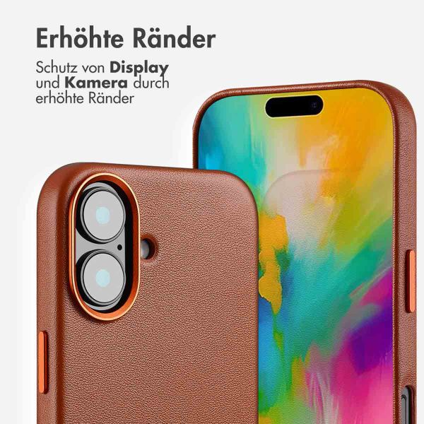 Accezz MagSafe Leather Backcover Apple iPhone 16 - Sienna Brown