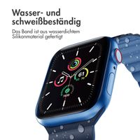 imoshion Magnetisches Silikonarmband für das  Apple Watch Series 1 t/m 9 / SE (38/40/41 mm) | Series 10 / 11 (42 mm) - Dunkelblau
