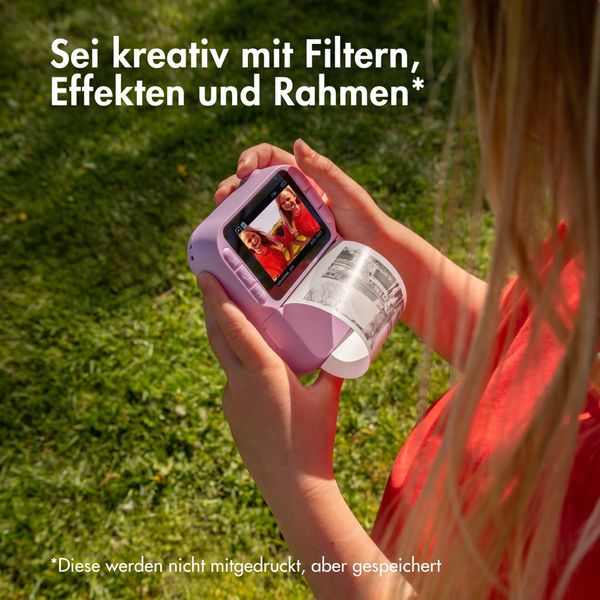 imoshion Kids Camera mit Fotodrucker - Kinderkamera - Fotos/Videos/Spiele - Lila