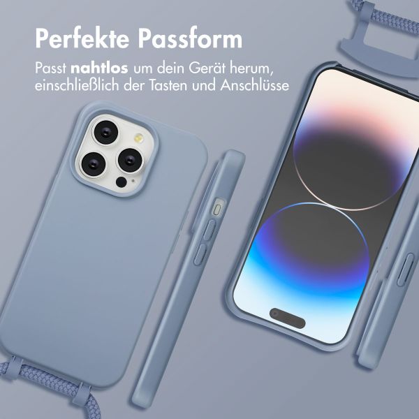 imoshion Color Backcover mit abnehmbarem Handykette und MagSafe Apple iPhone 14 Pro - Ash Blue