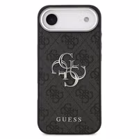 Guess 4G Metal Logo Back Cover Apple iPhone Air - Silver Edge - Black