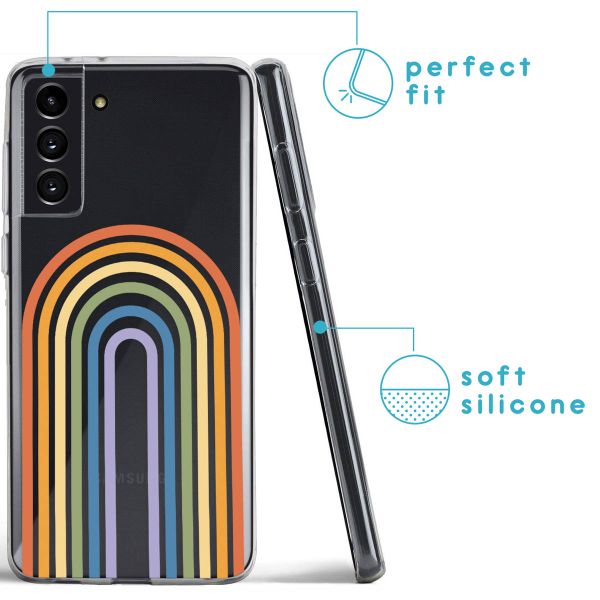 imoshion Design Hülle für das Samsung Galaxy S21 FE - Rainbow