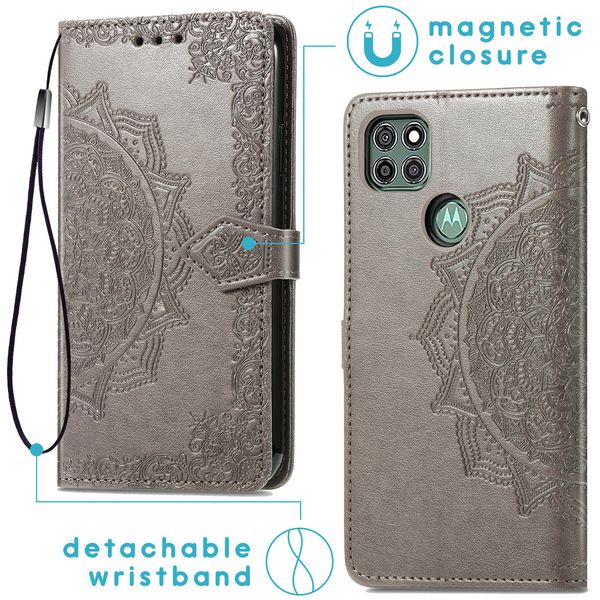 imoshion Mandala Klapphülle Motorola Moto G9 Power - Grau