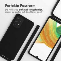 imoshion Silikonhülle mit Band für das Samsung Galaxy A33 - Schwarz