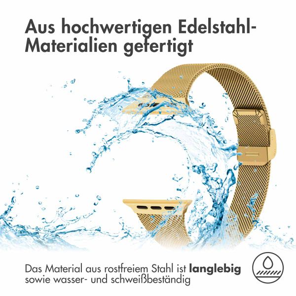 imoshion Milanaise Faltarmband für Apple Watch Series 1 t/m 11 / SE / Ultra (44/45/46/49 mm) - Gold