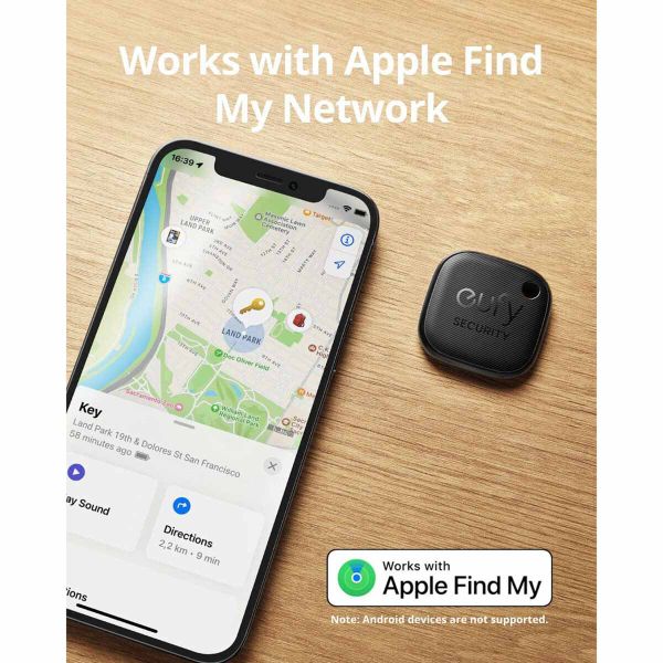 Eufy Smart Tracker Link - GPS-Tracker für iOS - 2 Pack - Schwarz