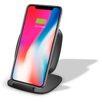 Zens Fast Wireless Charger Stand - Kabelloses Ladegerät - Mit Ladekabel - 10 Watt - Schwarz 