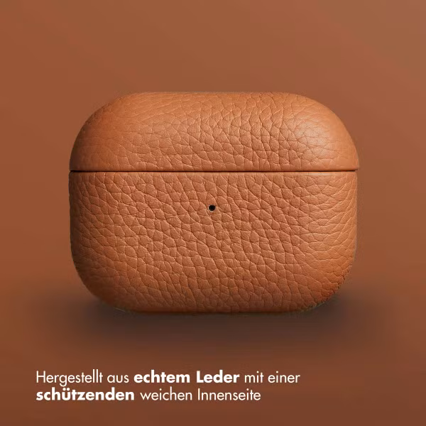 Accezz Echtes Leder Case Apple AirPods Pro - Cognac