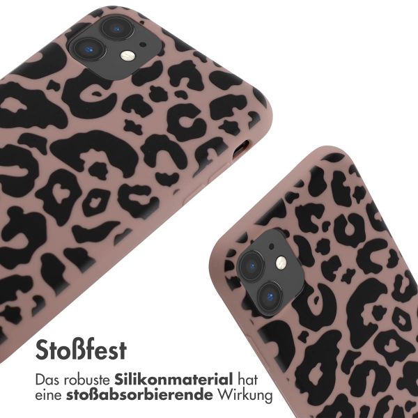 imoshion Silikonhülle design mit Band für das iPhone 11 - Animal Pink