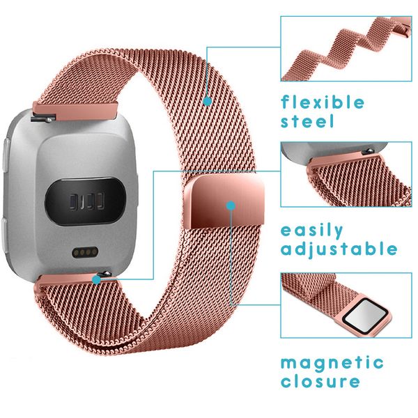 imoshion Milanese Watch Armband für die Fitbit Versa 2 / Versa Lite - Rose Gold