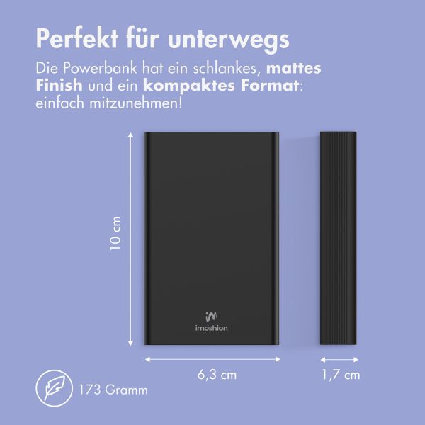 imoshion Ultra Series Powerbank 10.000 mAh - Schwarz