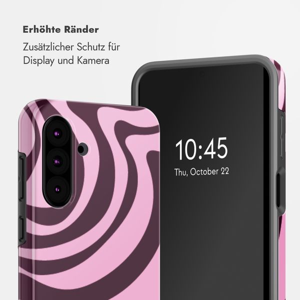 Selencia Vivid Back Cover Samsung Galaxy A36 / A56 - Wavy Swirl Pink Plum
