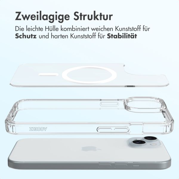 Accezz Xtreme Impact Backcover mit MagSafe Apple iPhone 15 - Transparent