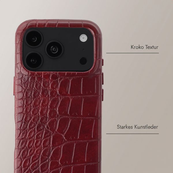 Selencia Croco Backcover mit MagSafe Apple iPhone 18 Pro / 17 Pro - Burgundy