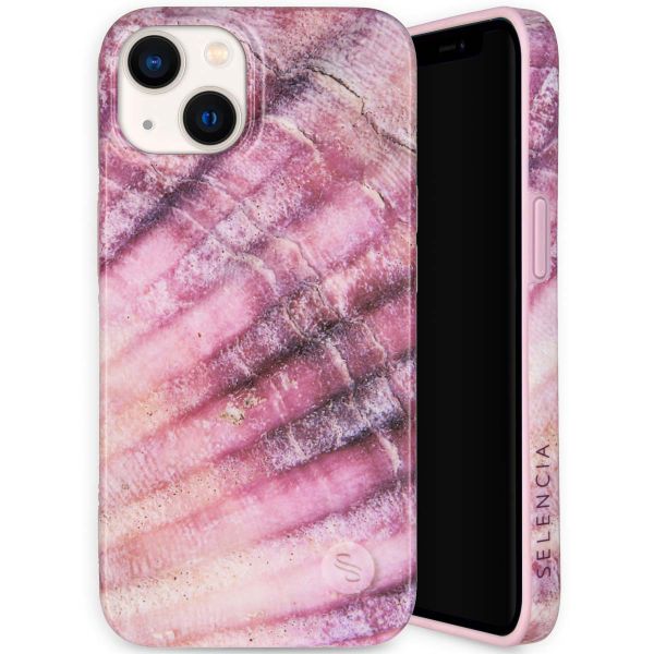 Selencia Aurora Fashion Back Case für das iPhone 13 - ﻿Strapazierfähige Hülle - 100 % recycelt - Ocean Shell Purple