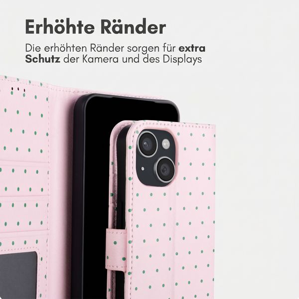 imoshion Design Klapphülle Apple iPhone 15 - Happy Dots