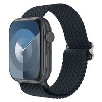 imoshion Gewebtes Nylonarmband für die Apple Watch Series 1 bis 9 / SE (38/40/41 mm) | Series 10 (42 mm) - Dunkelgrau