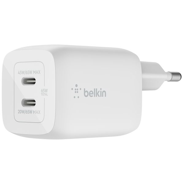 Belkin ﻿Boost↑Charge™ GaN Pro Adapter 2 Ports - USB-C - 65 W - Weiß