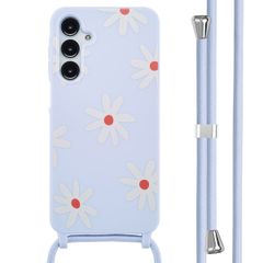 imoshion SilikonHülle design mit Band Samsung Galaxy A16 - Lila Flower Distance