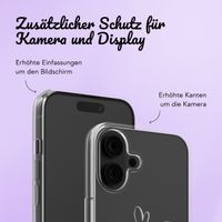 Personalisierte Hülle mit elegantem Herz iPhone 16 - Transparent