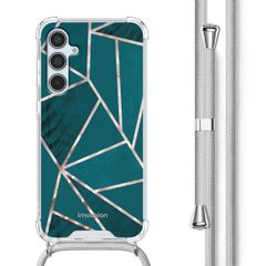 imoshion Design Hülle mit Band Samsung Galaxy A55 - Petrol Green Graphic