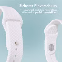 imoshion Geflochtenes Silikonarmband für das  Apple Watch Series 1 t/m 9 / SE (38/40/41 mm) | Series 10 / 11 (42 mm) - Weiß