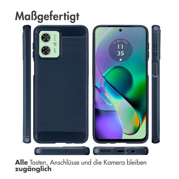 imoshion Brushed Back Cover Motorola Moto G54 - Dunkelblau