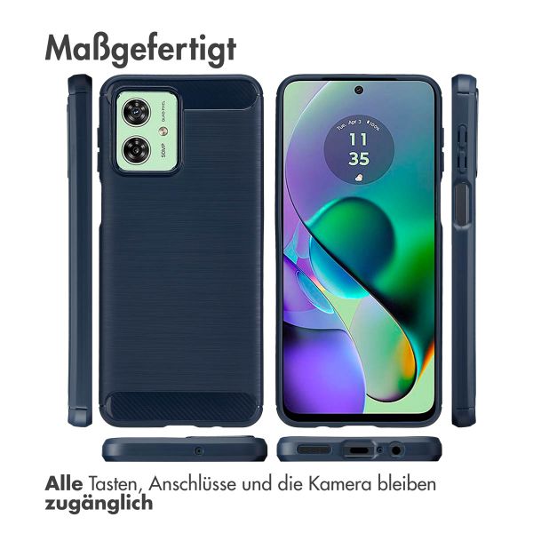 imoshion Brushed Back Cover für das Motorola Moto G54 - Dunkelblau