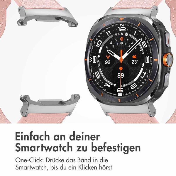imoshion Lederarmband für die Samsung Galaxy Watch Ultra (2024/2025) - Rosa