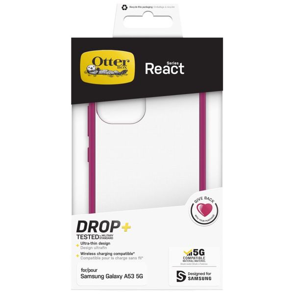 OtterBox React Backcover Samsung Galaxy A53 - Transparent / Rosa