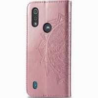 Mandala Klapphülle Motorola Moto E6s - Roségold
