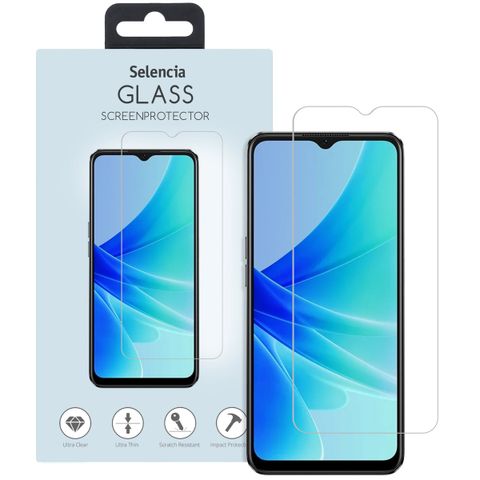 Selencia Displayschutz aus gehärtetem Glas für das Oppo A17 / A18 / A38