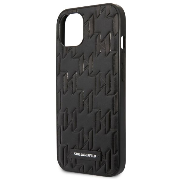 Karl Lagerfeld Hardcase Backcover Monogram Plaque für das iPhone 13 - Schwarz