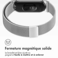imoshion Magnetisches Milanaise Armband für das  Xiaomi Smart Band 8 / 9 - Silber