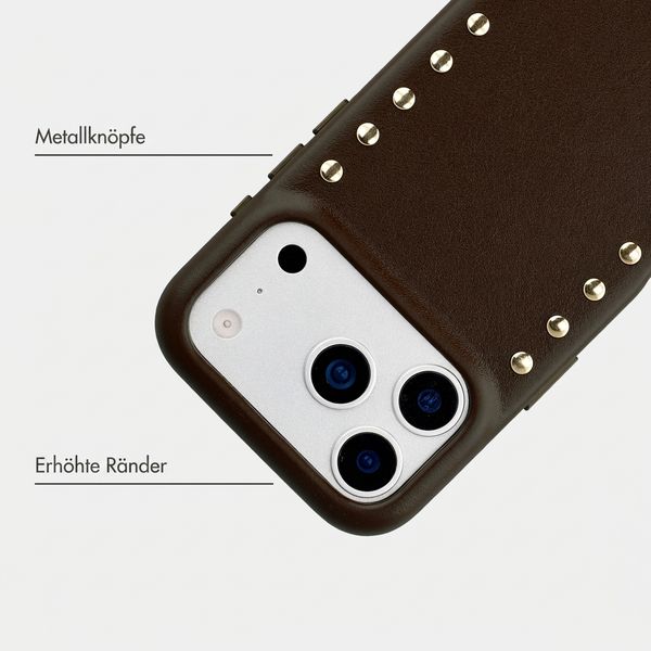 Selencia Studs Backcover mit MagSafe Apple iPhone 17 Pro Max - Cacao Crush