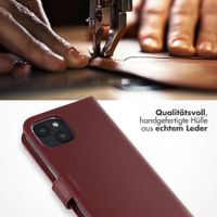 Selencia Echtleder Klapphülle Apple iPhone 14 - Burgundy