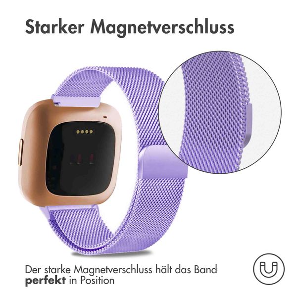 imoshion Mailändische Magnetarmband für das Fitbit Versa 2 / Versa Lite - Violett