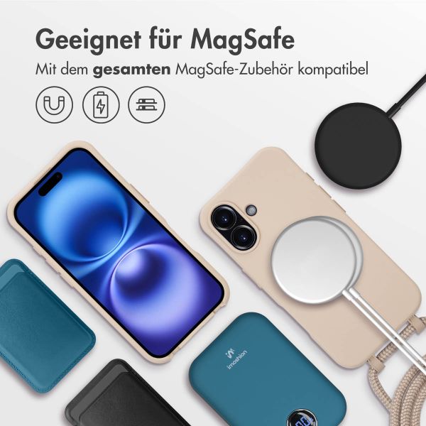 imoshion Color Backcover mit abtrennbarem Band MagSafe für das iPhone 16 - Nude