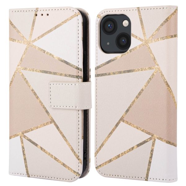 imoshion Design Klapphülle iPhone 13 - Beige Graphic