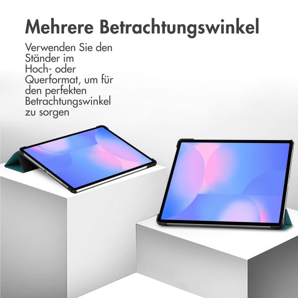 imoshion Trifold Klapphülle Samsung Galaxy Tab S10 FE Plus - Dunkelgrün