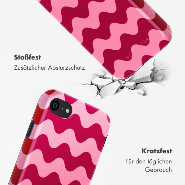 Selencia Vivid Tough Back Cover für das iPhone SE (2022 / 2020) / 8 / 7 - Wave Vibes Lipstick