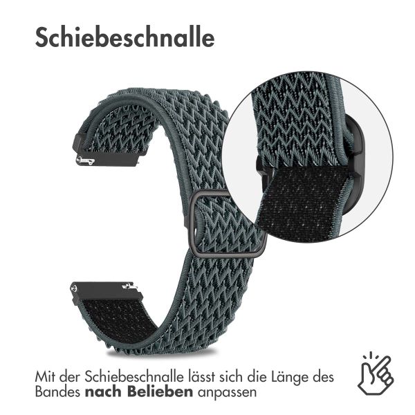 imoshion Elastische Nylonarmband - 22-mm-Universalanschluss - Dunkelgrau