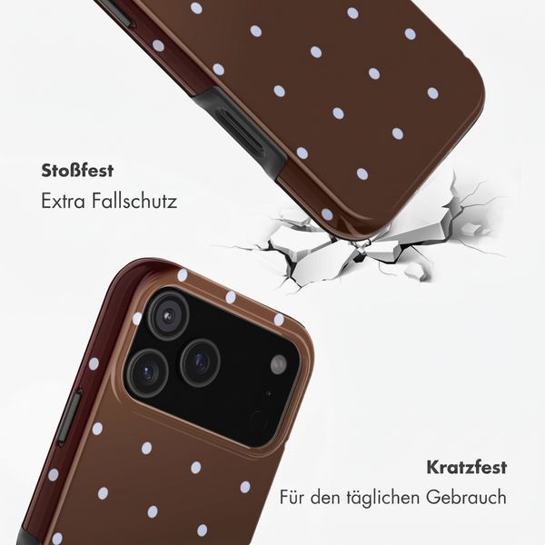Selencia Vivid Rückabdeckung mit MagSafe Apple iPhone 17 Pro - Happy Dots Chocolate