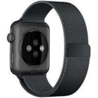 WiWu Milanaise-Armband für das  Apple Watch Series 1 t/m 9 / SE (38/40/41 mm) | Series 10 / 11 (42 mm) - Schwarz