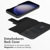 Accezz 2-in-1 Klapphülle aus Leder mit MagSafe Samsung Galaxy S23 - Onyx Black